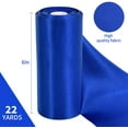 thumbnail image 2 of TONIFUL 6 inch x 22yd Wide Royal Blue Satin Ribbon Solid Fabric Large Ribbon for Grand Opening Cutting Ceremony Wedding Birthday Party Decoration Gift Craft Chair Sash Table Car Bows Indoor or Outdoor, 2 of 6