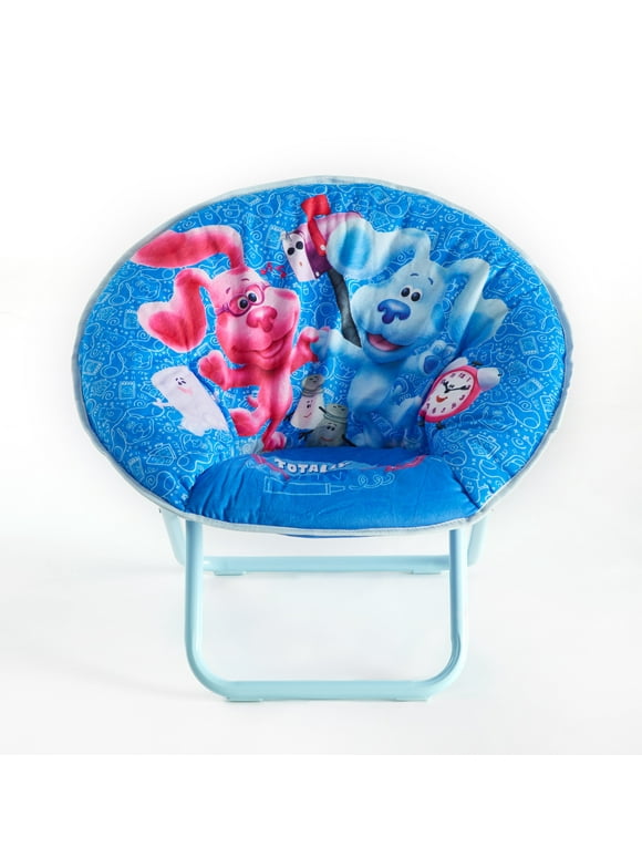 Nickelodeon Blue's Clues 19in Comfortable Blue Polyester Saucer Chair, Includes One Piece