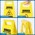 thumbnail image 6 of 6-Pack Caution Wet Floor Sign,17.5" Height,Bright Yellow Double-Sided Folding A-Shaped Frame Design, Bilingual Caution Message, 6 of 7