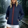 thumbnail image 4 of purcolt Women's Windbreaker Jackets Full Zip Long Sleeve Stand Collar Jackets Casual Lightweight Outdoor Travel Hiking Coats with Pockets, 4 of 6