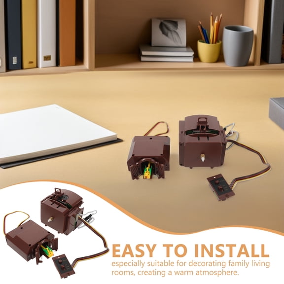 OFFIGAM Brown Wall Clock Movement with Metal Parts, Elegant Chime Mechanism for Clock Repair and Home Decoration