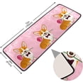 thumbnail image 2 of SKYSONIC 2'X6' Corgi Dog Rose Flower Runner Rug with Rubber Backing, Valentine I Woof You Non Slip Entryway Rug Runner Washable Soft Area Rug Carpet for Hallway Bedroom Kitchen Decor, 2 of 6