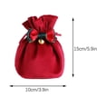 thumbnail image 4 of Paquete de bolsas de regalo de terciopelo navideño - Bolsa de terciopelo rojo para caramelos, dulces y pequeños regalos navideños - Bolsitas de detalles festivos, 4 of 4