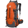 thumbnail image 1 of Mochila de senderismo Esup 50 l con cubierta de lluvia 45 l+5 l ligera naranja, 1 of 5