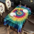 thumbnail image 2 of Colorful Tie Dye Mandala Pattern Rectangle Tablecloth 60"x102",Waterproof Polyester Rectangle Table Cloth, Wipeable Spillproof Polyester Tablecloth for Dining, Camping, Indoor and Outdoor, 2 of 6