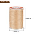 thumbnail image 2 of Uxcell 0.8mm Leather Sewing Waxed Thread, 197Yards / 60 Yards, Polyester Waxed Cord Linen Thread String, Beige, 2 of 7