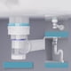 thumbnail image 5 of Fácil de enchufar diseño lavabo tubo de drenaje de plástico tubo de drenaje lateral de drenaje recto, 5 of 6
