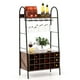 thumbnail image 1 of Costway Estante Con Botellero Desmontable Y 5 Filas De Soporte Para Copas, 2 Estantes De Almacenamiento, Sistema Antivuelco, Mueble Bar De Vinos Para Cocina, Comedor, Bar En Casa, Marrón Rústico, 1 of 4