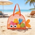 thumbnail image 6 of Yannianjz Large Capacity Beach Toy Storage Bag Mesh Sand Toy Tote For Kids Outdoor Play Portable Drawstring Carry Bag For Shovels Buckets Seashells Swimming Gear, 6 of 6