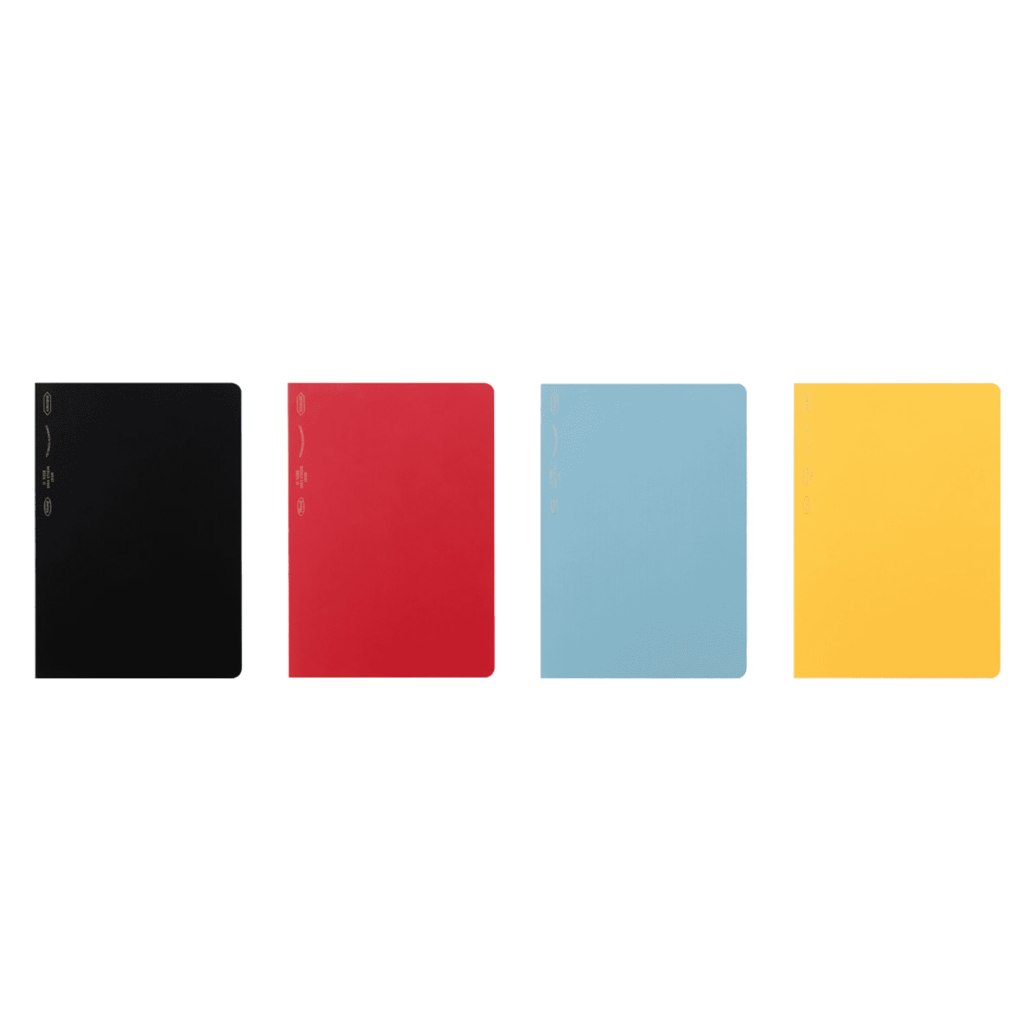Stalogy Plain Notebook: 5.8 in. x 8-1/4 in. (Black) A5 half year notebook