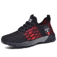 thumbnail image 3 of Men'S Breathable Mesh Slip-On Sneakers - Lightweight Casual Sports Shoes with Non-Slip Rubber Sole, Black with Blue Accents, Low-Top Design for Spring & Summer, Everyday & Casual Wear | Sporty Casual, 3 of 9
