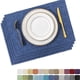 thumbnail image 2 of Nvzi Manteles individuales de lino, manteles para mesa de comedor, protectores de superficies,accesorios de decoración de cocina (juego de 6, tamaño 18,9 x 13 pulgadas, A06), 2 of 5