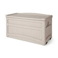 thumbnail image 1 of Suncast DB7500 Boîte de Rangement Extérieure en Résine de 73 Gallons avec Siège, Taupe, 1 of 8