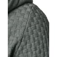 thumbnail image 5 of Hood Crew Men's Casual Fleece Sweater Wool Knitted Hoodies Pullover Sweatshirts Gray S, 5 of 9