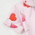 thumbnail image 7 of Toddler Satin Pajamas For Girl Love Button Down Solid Tops T Shirt Set Toddler Nightgown Pj For Girls 12-18 Months Cute&nbsp;Boy Girl&nbsp;Clothing, 7 of 7