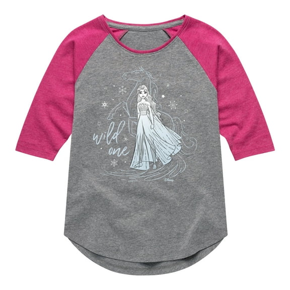 Frozen 2 - Wild One - Toddler And Youth Girls Raglan Graphic T-Shirt