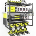 thumbnail image 1 of Power Tool Organizer Layer Drill Holders Wall Mount Heavy Duty Metal Organizers and Storage Rack for Garage Organization Tools Shelves with Screwdriver Plier/Hammer Holder, 1 of 6