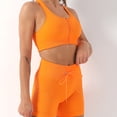 thumbnail image 1 of Conjunto De Yoga 2 piezas de ropa deportiva para mujer, ropa deportiva sin costuras, artículos deportivos (naranja L) Sywqhk Para Estrenar, 1 of 6