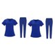 thumbnail image 1 of Enfermería Scrub Set Top Pantalones Transpirable Trabajo Uniforme para Enfermera Yoga Jogger, 1 of 5
