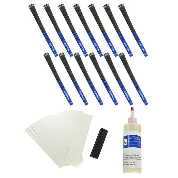 Golf Pride Decade MultiCompound MCC Plus4 Midsize Golf Grips (13pcs Golf Grip Kit) Blue
