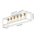 thumbnail image 6 of 38" 6-Light Farmhouse White Rectangle Cage Close to Ceiling Light for Living Dining Room, 6 of 6