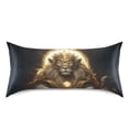 thumbnail image 3 of Dailycode Satin Pillow Case Standard Silk Pillow Cover for Hair and Skin Envelope Closure Majestic Lion King 20"x26", 3 of 9