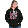 thumbnail image 4 of Cancer Survivor I Can Do Anything BCA Zip Hoodie Sweatshirt Women Brisco Brands S, 4 of 6