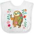 thumbnail image 3 of Inktastic Sloth Cute for Girls Girls Baby Bib, 3 of 4