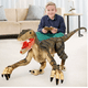 thumbnail image 2 of Dinosaurio Jurásico Velociraptor Control Remoto Juguete Niño, Color Marrón, 2 of 5