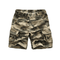 thumbnail image 2 of LYMAYTER Men's Casual Cargo Shorts Cotton Multi-Pockets Elastic Waist Camo Shorts XS-2XL, 2 of 9