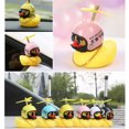 thumbnail image 3 of Adorno de coche de juguete de pato amarillo, decoración para salpicadero de coche con casco de hélice para adultos y niños, 3 of 9