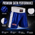 thumbnail image 3 of Men Boxing Shorts For Boxing Training Fitness Gym Cage Fight MMA Mauy Thai Kickboxing Trunks Clothing Blue/White X-Small, 3 of 9
