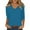 224# Blue, variant on DENGDENG 3/4 Sleeve Tee Shirts for Women Cotton Elbow Sleeve V-Neck Tops Petite Casual Summer Blouses Fashion 2025 Three Quarter Length Shirts Petite Solid Color Clothes Blue L