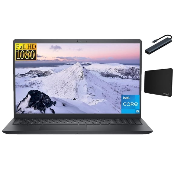 Dell Inspiron 15.6 inch FHD Touch Screen Business Laptop, Intel i5-1235U Processor, 64GB RAM, 4TB SSD, Intel UHD Graphics, Windows 11 Home in S Mode, Bluetooth, Black with Mazepoly Accessories