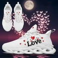 thumbnail image 2 of Coolcustomize Women's Valentine's Day Couple Sneakers Compatible for Matching with Him - Low-top Breathable Lightweight Trainers with Cushioning (Romantic Heart & Couple Design) - Ideal Gift for Her, 2 of 10