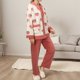 thumbnail image 3 of Gibobby Pijamas victoriano Conjunto de pijamas para mujer, cárdigan de lana, pijamas de Coral, pijamas de franela, conjunto de pantalones de pijama, ropa de casa gruesa (Rojo, L), 3 of 5