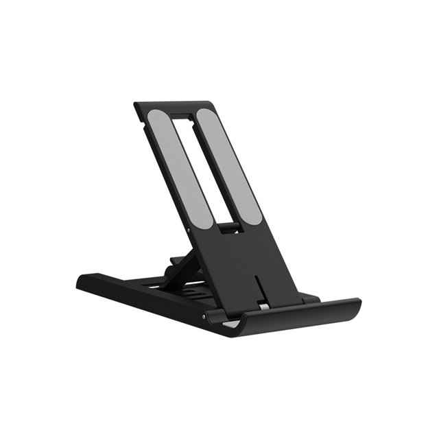 Phone Holder Portable 6 Levels Adjustable Heat Dissipation Durable Desktop Tablet Mobile Phone Stand for Home-Black