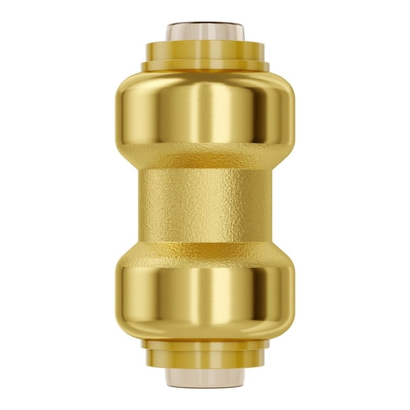 1/2 Inch Brass Pipe Fittings 12 Pack - Push to Connect Fittings for Plumbing, Air, Heating - Leak Proof Straight Connectors for PEX, Copper, CPVC