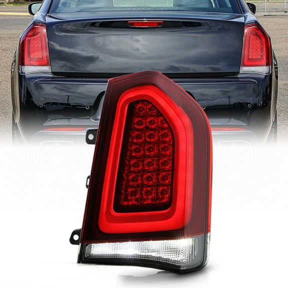 MZORANGE Right Tail Light For 2015-2023 Chrysler 300C Black Trim Full LED Tail Lights Brake