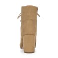 thumbnail image 3 of Unique Bargains Women's Round Toe Chunky High Heel Lace Up Booties, 3 of 5