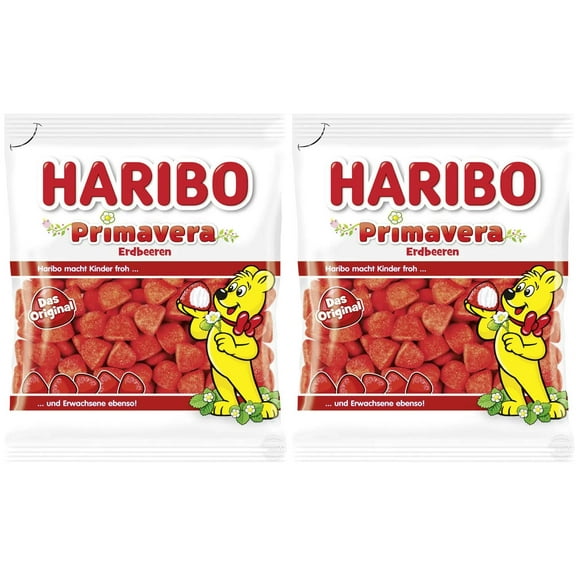 Haribo Primavera Erdbeeren (Strawberry) Gummy Candy 2-Pack (2 x 175g)