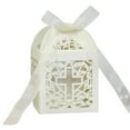 thumbnail image 1 of 50 Pieces Gift Boxes Snack Chocolate Cookie Package Snack Package Holder Paper Holder Paper Decorative Atmospheres Packing Ribbon Hollow Container Beige, 1 of 8