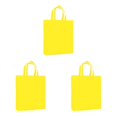 thumbnail image 1 of Decodeary Reusable Eco-Shopping Bag Folding Eco-Friendly Shoulder Storage Bag yellow 3Set, 1 of 6