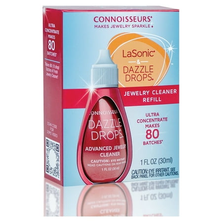 Connoisseurs LaSonic & Dazzle Drops Advanced Jewelry Cleaner Concentrate Refill, 1 fl oz