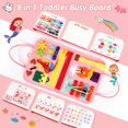 thumbnail image 2 of Juguete Montessori 8 en 1 de Busy Board para niños de 1 a 3 años, 2 of 6