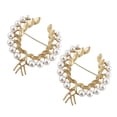 thumbnail image 2 of Shisuyan 2Pack Scarf Brooch Golden Chic Design Synthetic Material Decoration for Special Occasions, 2 of 8