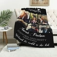 thumbnail image 3 of Personalized Blanket with Photo Text Custom Photo Blankets Customized Photos, Picture Blanket Gifts for Family and Friends on Christmas Wedding Mothers Day, Father Day Blankets, 3 of 5