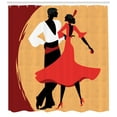 thumbnail image 3 of Ambesonne Spanish Shower Curtain, Dancers in Folk Dresses, 69"Wx70"L, Multicolor, 3 of 3