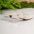 thumbnail image 7 of Keen Sandals For Women Spring And Summer Casual Solid Color Toe Thick Heel Summer Style Sandals High Heels Beach Sandals Size 7 - Beige, 7 of 7