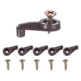 thumbnail image 1 of Uxcell 200 Pack Glass Retainer Clips with Screw 4mm Ball Type for Cabinet Brown, 1 of 2